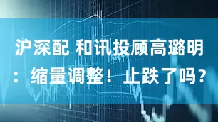 沪深配 和讯投顾高璐明：缩量调整！止跌了吗？